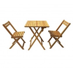 Set table + 2 chaises bois...