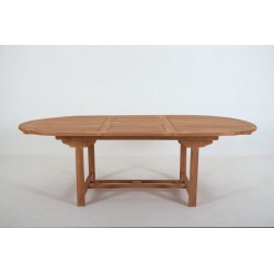 Table extensible de jardin (180-240)x H 75cm x L 120cm Teck solide