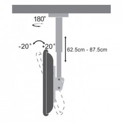 SBox CPLB-28S (Plafond, 30 kg), Support mural TV, Noir