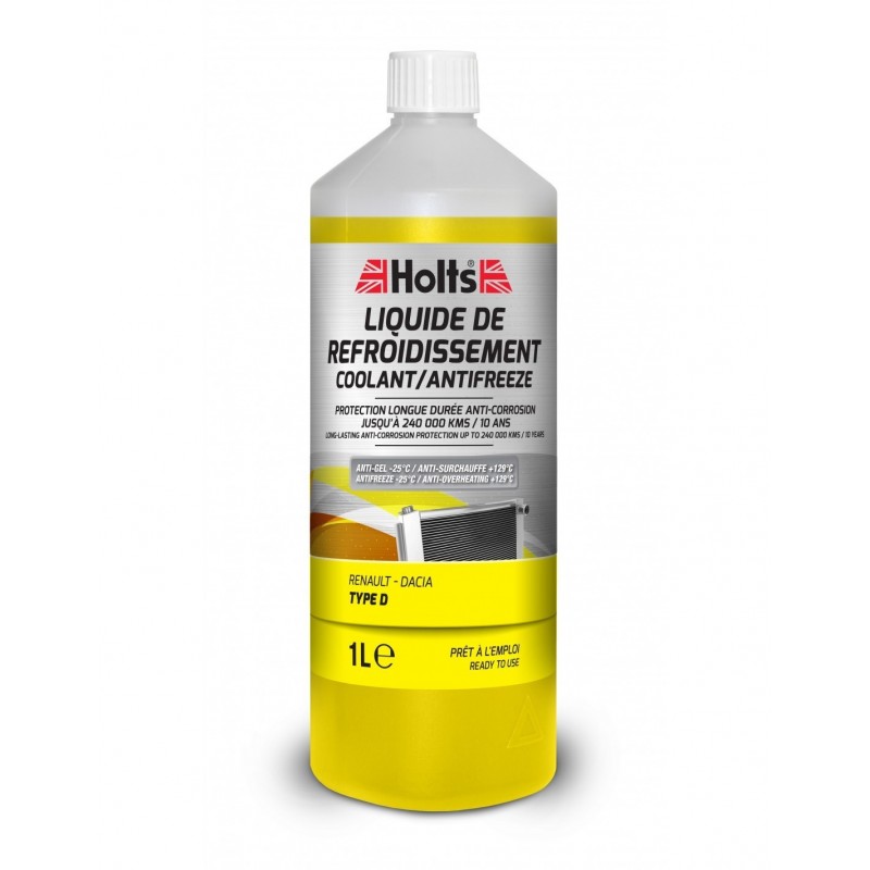 Holts - Liquide De Refroidisement Dédié - Renault/Dacia - Type D 1L Holts - Liquide De Refroidisement Dédié - Renault/Dacia - Type D 1L