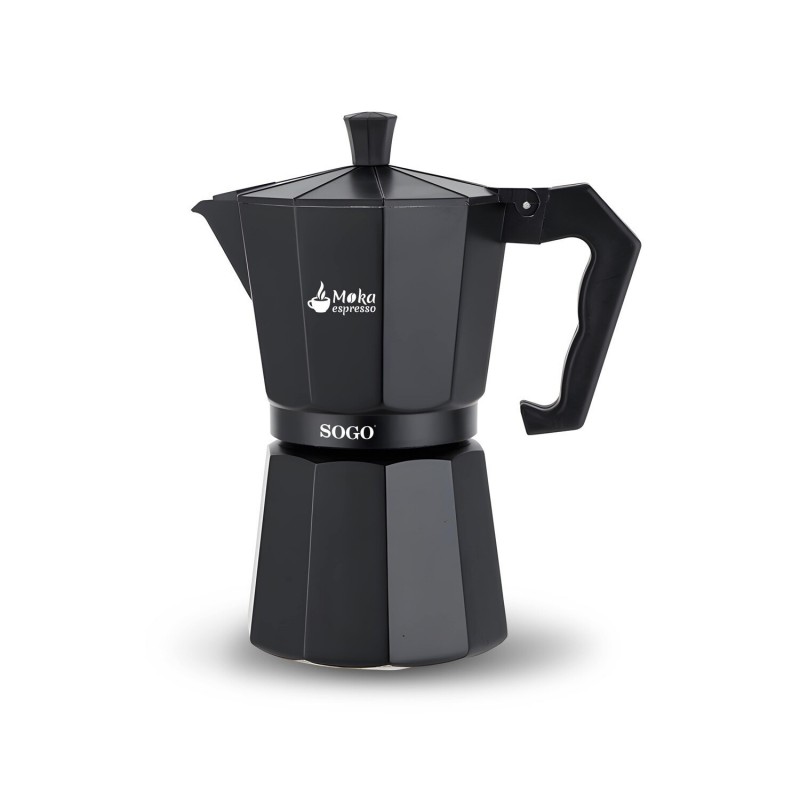 Cafetière Sogo Moka En Aluminium 12 Tasses-gaz, Électrique, Vitro, Induction Cafetière Sogo Moka En Aluminium 12 Tasses-gaz, Électrique, Vitro, Induction